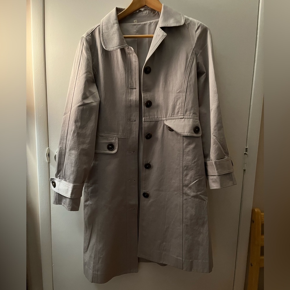 Grey trench coat